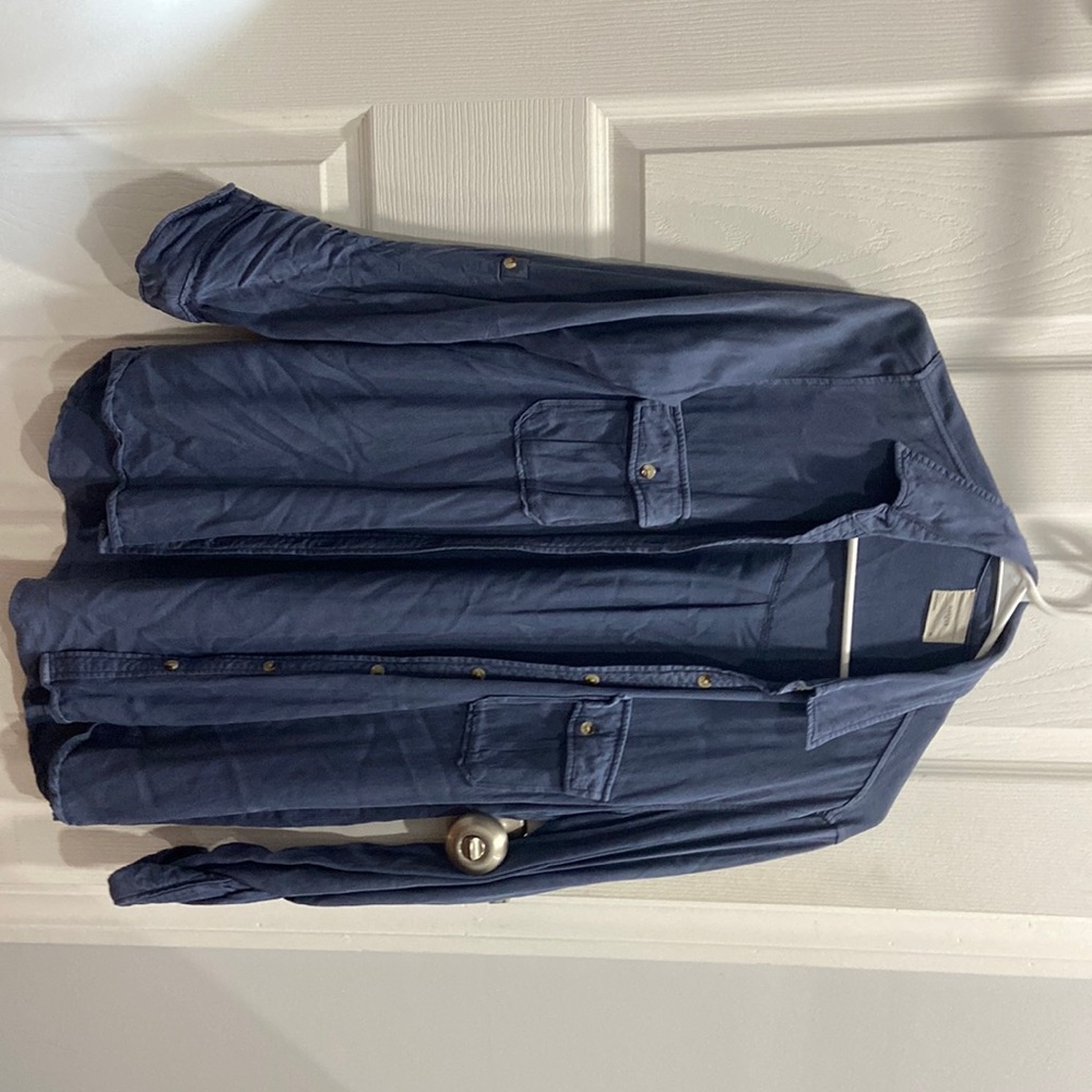 Blue button down